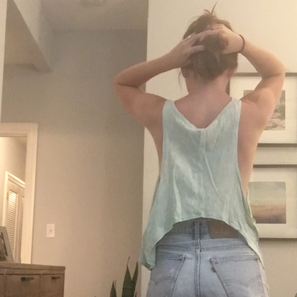 Forever 21 Bleached Mint Green Tank